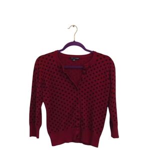 CABLE AND GAUGE POLKA DOT CARDIGAN